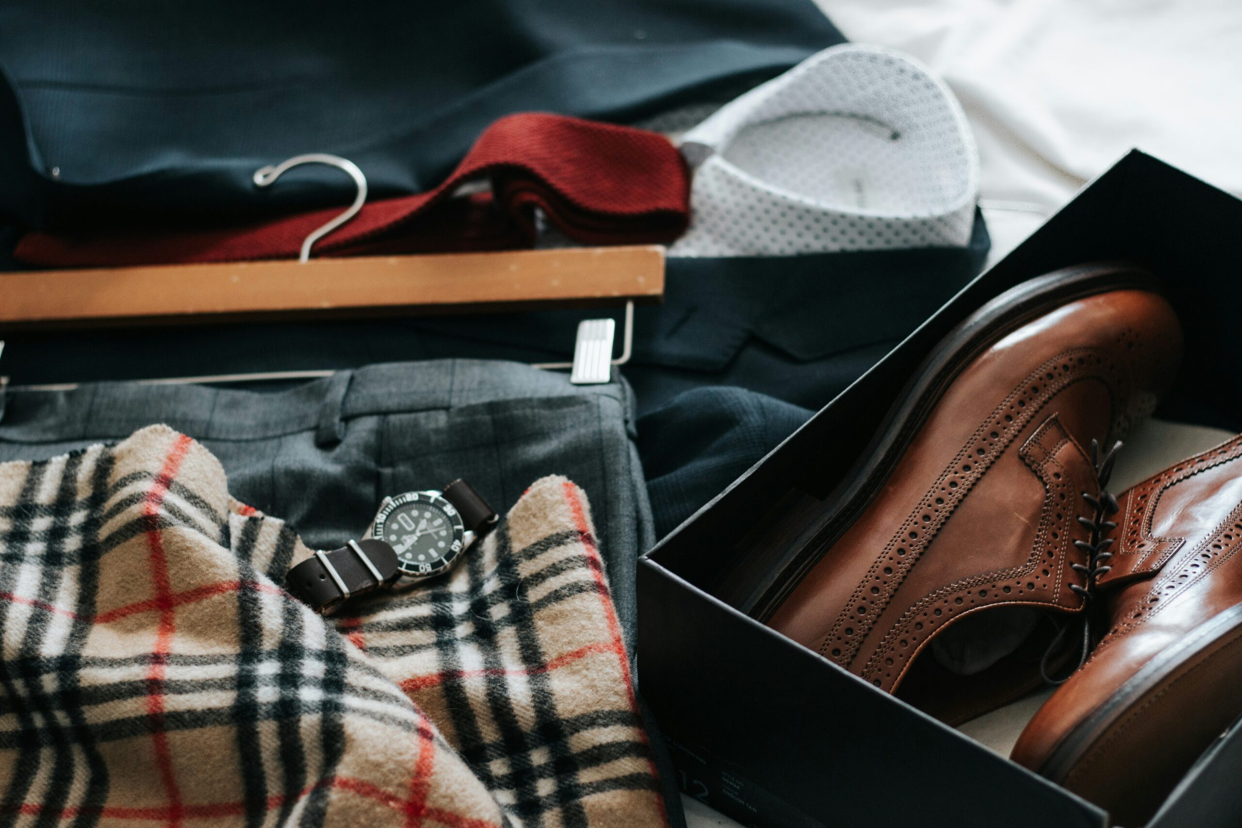 a pair of jeans and a pair of shoes